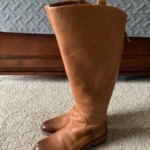 Gorgeous Brown High (above knee) Leather Boots, Size 9M